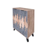 خزانة أحذية مودرن 2 باب 4 أرفف خشب ماليزي , رمادي...