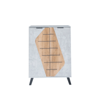 خزانة أحذية خشب ماليزي 2 باب 5 طبقات تنظيم , رصاصي...