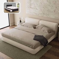 سرير هيكتور مع وحدة تخزين سحب تحت - بقماش مخمل