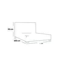 سرير الما مع وحدة تخزين سحب تحت - بقماش مخمل
