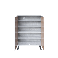 خزانة أحذية خشب ماليزي 2 باب 5 طبقات تنظيم , رصاصي...