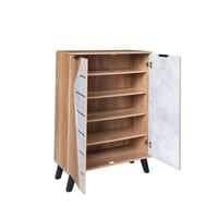 خزانة أحذية خشب ماليزي 2 باب 5 طبقات تنظيم , خشبي...