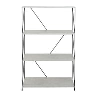 وحدة رفوف خشب ماليزي 4 ادوار متعددة الإستخدام لون...