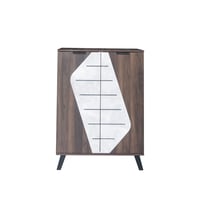 خزانة أحذية خشب ماليزي 2 باب 5 طبقات تنظيم , بني غ...