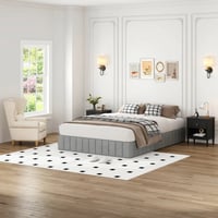 بوكس سرير بدون خلفية بتصميم مخطط ارتفاع 35 سم