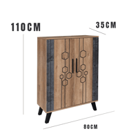 خزانة أحذية مودرن 2 باب 4 أرفف خشب ماليزي , خشبي و...