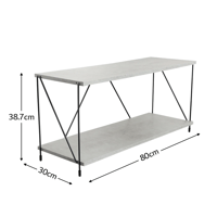 وحدة رفوف خشب ماليزي 2 ادوار متعددة الإستخدام لون...