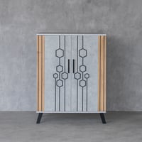 خزانة أحذية مودرن 2 باب 4 أرفف خشب ماليزي , رمادي...