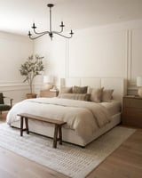 سرير جمانة الفندقي بقماش بوكليه