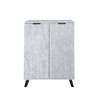 خزانة أحذية مودرن 2 باب 4 أرفف خشب ماليزي , رمادي