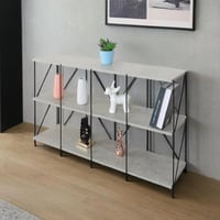 وحدة رفوف خشب ماليزي 3 ادوار متعددة الإستخدام لون...