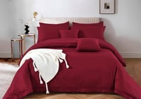 لحاف فندقي أحمر