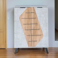 خزانة أحذية خشب ماليزي 2 باب 5 طبقات تنظيم , رصاصي...