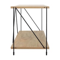 وحدة رفوف خشب ماليزي 2 ادوار متعددة الإستخدام لون...