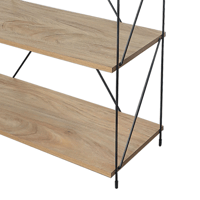 وحدة رفوف خشب ماليزي 4 ادوار متعددة الإستخدام لون...