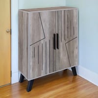 خزانة أحذية مودرن 2 باب 4 أرفف خشب ماليزي , رمادي...