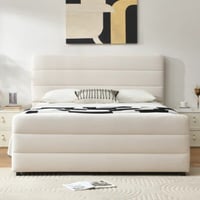 سرير زينيا بدرج واحد بقماش شنيل