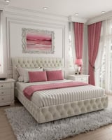 سرير سيليز كبيتون الفندقي بقماش مخمل