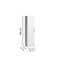 دولاب ملابس باب واحد داخل علاقة و رف 180x40x50