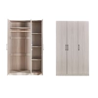 دولاب ملابس 3 أبواب بـ 3 الوان - رفوف وتعليق - CL-...