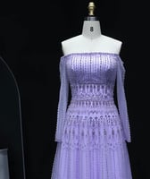 فستان سهرة انيق مع أكمام طويلة من سمارا بوتيك-E86