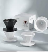 قمع ترشيح قهوة سيراميك سداسيV60 - ابيض حجم 02