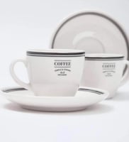 طقم فناجين قهوة/إسبريسو مكون من قطعتين