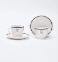 طقم فناجين قهوة/إسبريسو مكون من قطعتين