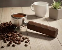 مقبض فلتر قهوة من خشب الجوز الطبيعي