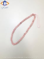 سلسله جوال من حجر الكوارتز الوردي الطبيعي الكريم ا...