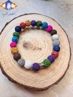 سوار حجر البركاني الملون الطبيعي .