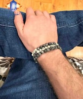 سوار حجر دلميشن الطبيعي وحجر الطاووس الكريم الطبيع...