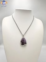 تعليقه حجر الأماثيست (الجمشت ) الكريم الطبيعي