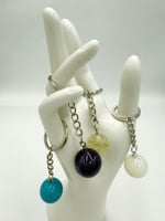 سلسله مفاتيح من حجر الأوبال , السيترين , الجمشت وا...