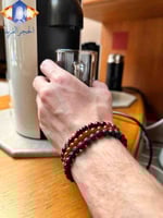 سوار حجر البركاني الأسود الطبيعي 6 ملم