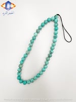 سلسله جوال من حجر الفيروز الطبيعي الملكي الكريم .