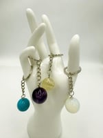 سلسله مفاتيح من حجر الأوبال , السيترين , الجمشت وا...