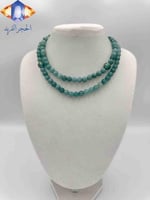 حجر الأكوامارين الطبيعي الكريم الفاخر في السبحه ال...