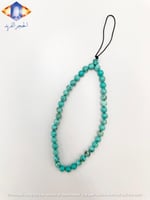 سلسله جوال من حجر الفيروز الطبيعي الملكي الكريم .