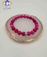 سوار حجر التورمالين الزهري الطبيعي النادر .