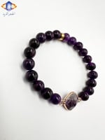 سوار حجر الأماثيست ( الجمشت) الكريم الطبيعي .