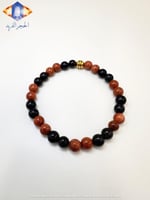 سوار حجر الرمل الذهبي الطبيعي مع حجر الرمل الأزرق...