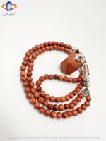 عقد و سبحة حجرالرمل الذهبي لطبيعي الكريم مع توله ح...