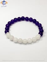 سوار حجر العقيق الأبيض الطبيعي الكريم مع حجر االعق...