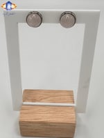 حلق من حجرالكوارتز الوردي الطبيعي الكريم .