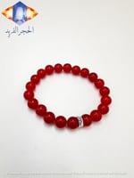 سوار حجر العقيق الأحمر الكريم الطبيعي.