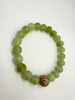 سوار حجر الزبرجد الطبيعي الكريم مع الإكسسوار الملو...