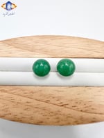 حلق من الحجر الأمازوني الطبيعي الكريم .