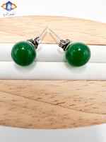 حلق من حجر الزمرد الكريم الطبيعي .