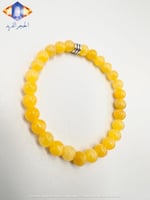سوار حجر الكهرمان الأصفر الطبيعي الكريم .